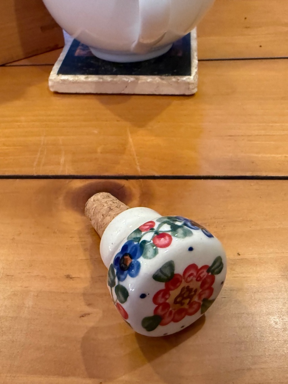 Polish pottery wine cork
